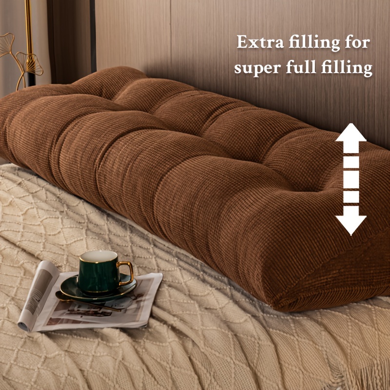 Super Soft Home Bedroom Triangle Bedside Filling Cushion Removable