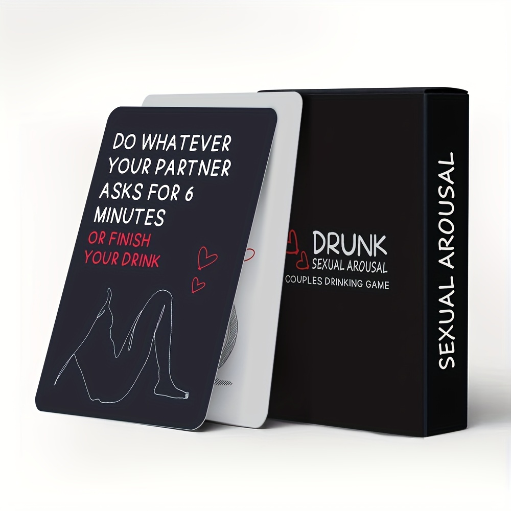

Drunk Card Game For Couples, Party Gathering, Valentine's Day Gift, Perfect Date Night |size: 3.54in X 2.56inx0.71in | 50cards |