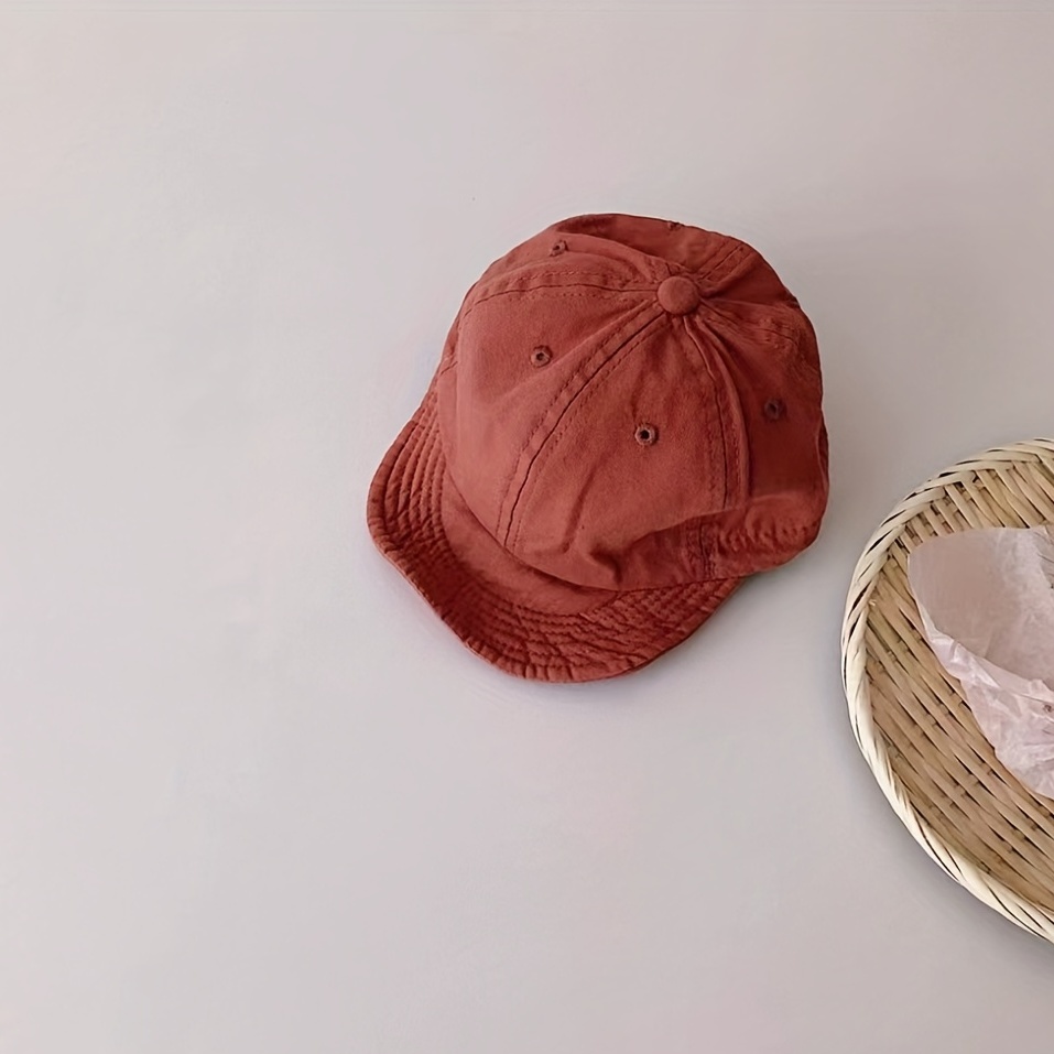 Kids Washed Cap, Casual Soft Brim Cap