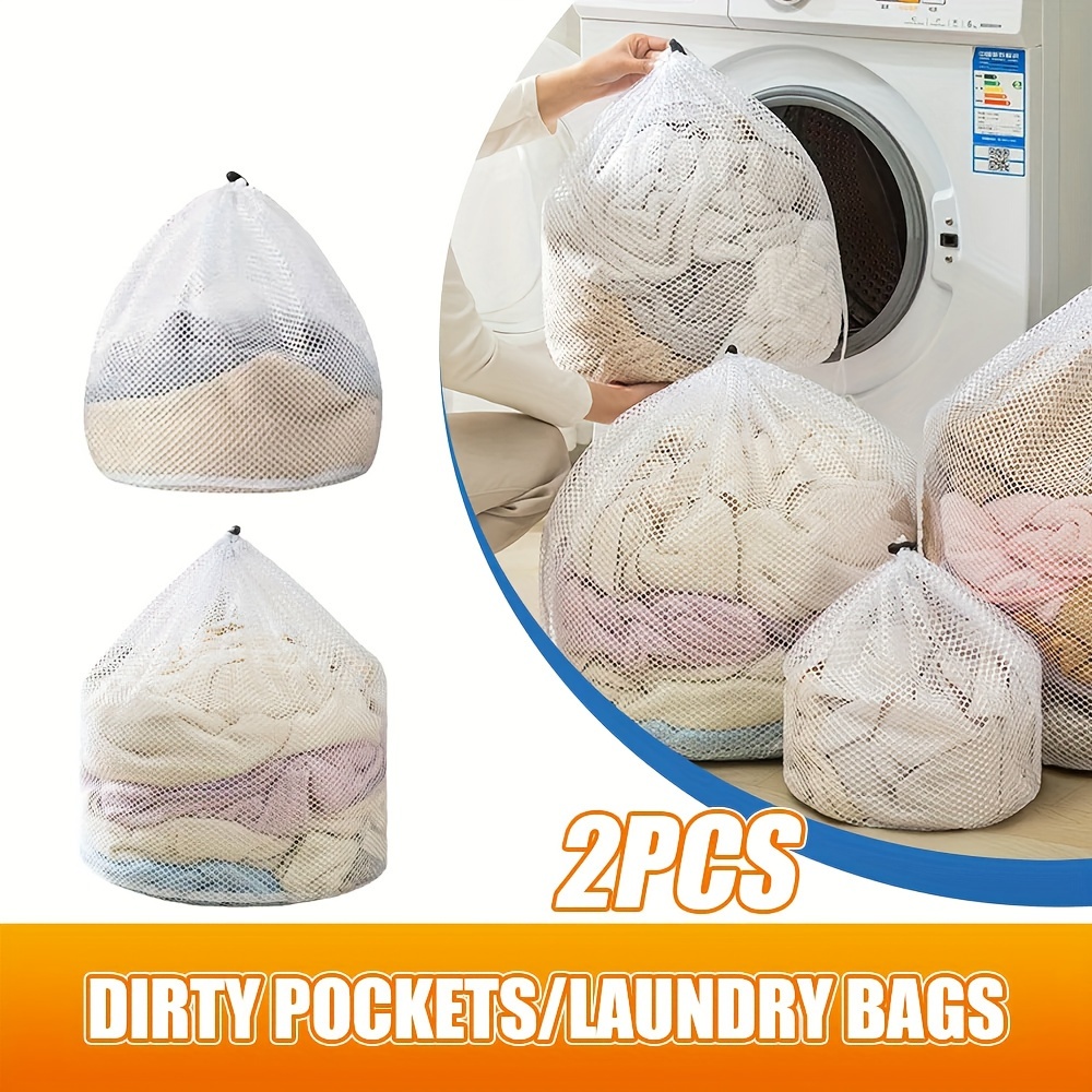 Mesh Laundry Bag With Drawstring Large Laundry Bags For - Temu