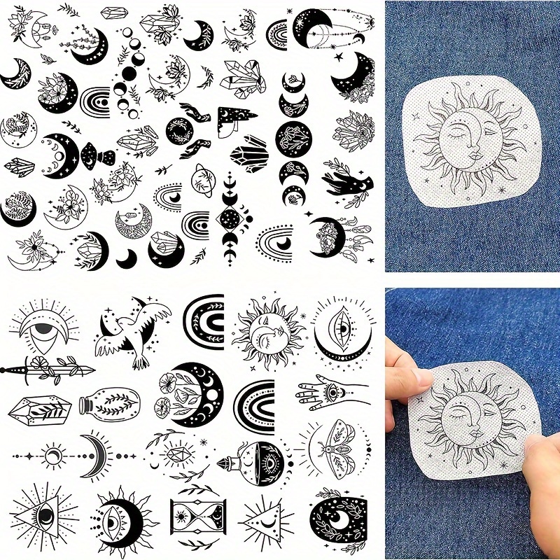  125 PCS Embroidery Stabilizers Patterns Water Soluble Hand  Sewing Stabilizers Stick N Stitch Designs Embroidery Transfer Paper with  Flower for Hand Sewing Lover