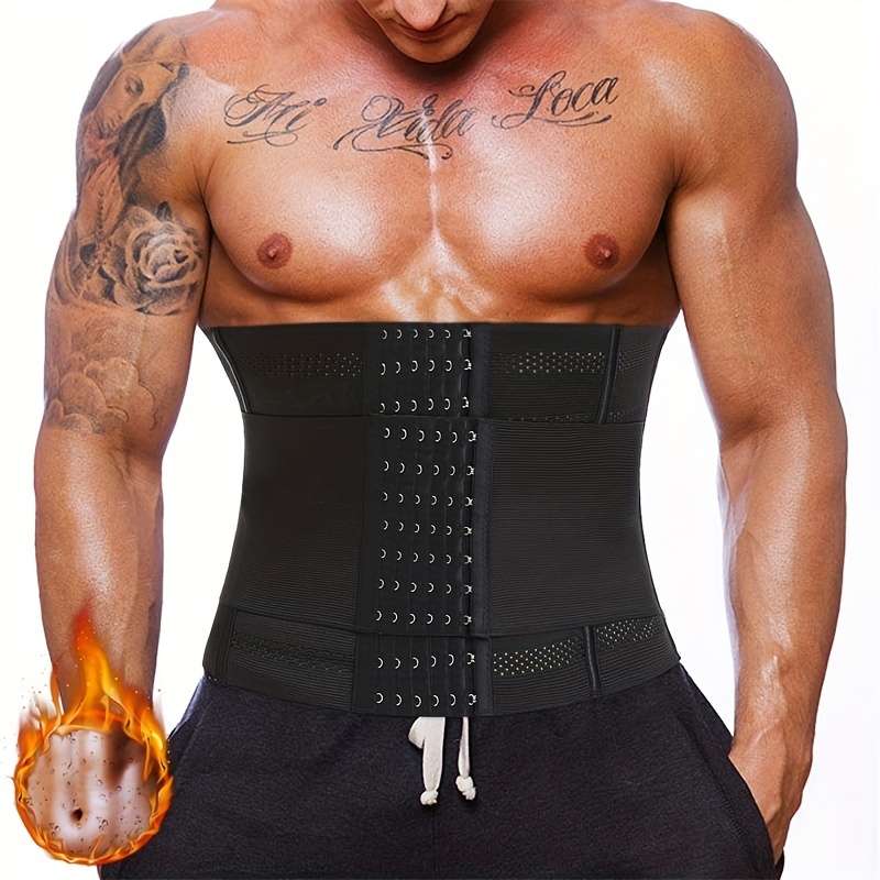Men's Zipper Tunic Sweat Belt - Fat Burning, Tummy Control, Body Shaping  Fitness Suit