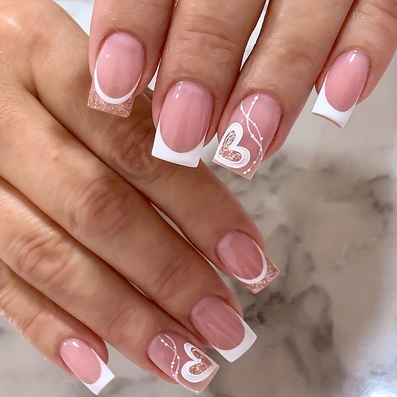 24 Pcs Pink Short Acrylic Nails And Ideas You Will Fall In Love