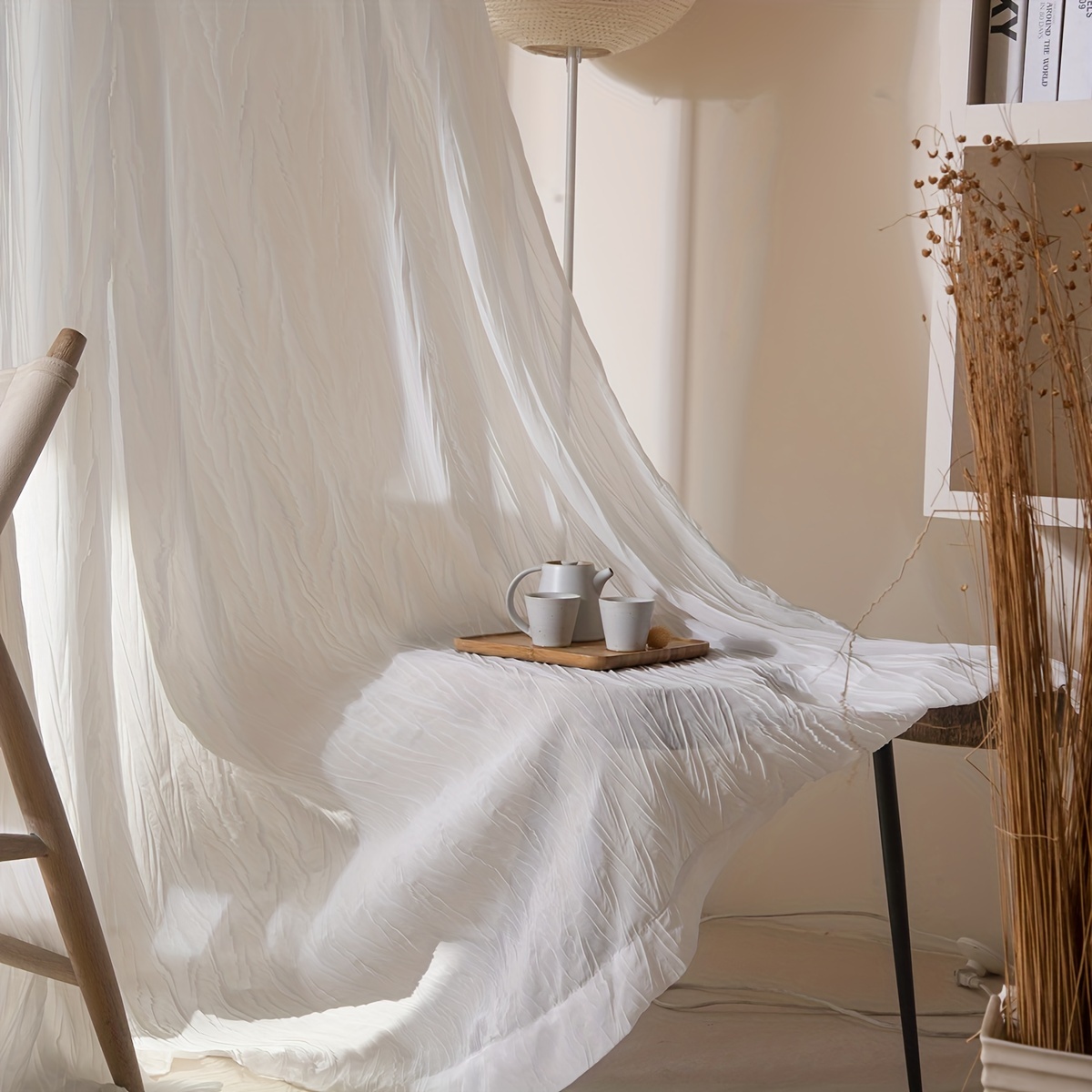 Velvet Sheer Window Curtain for Home Decor