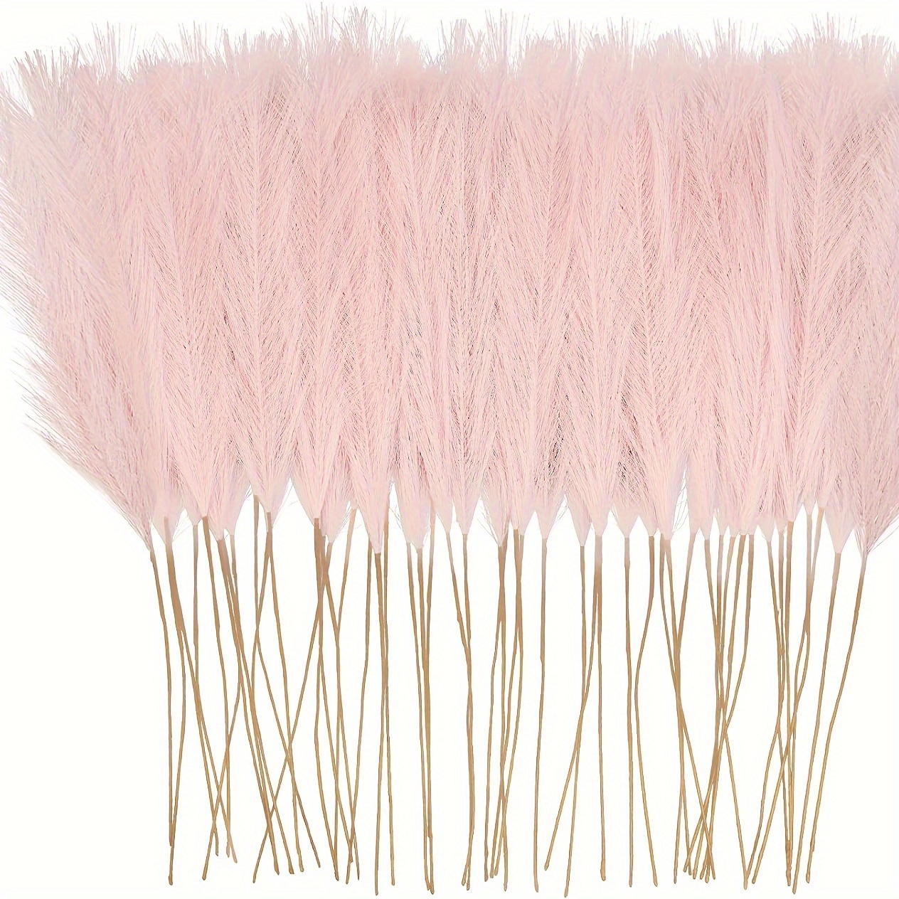 Tall Faux Pampas Grass Pink, Large Pompass Branch Boho Pink Decor