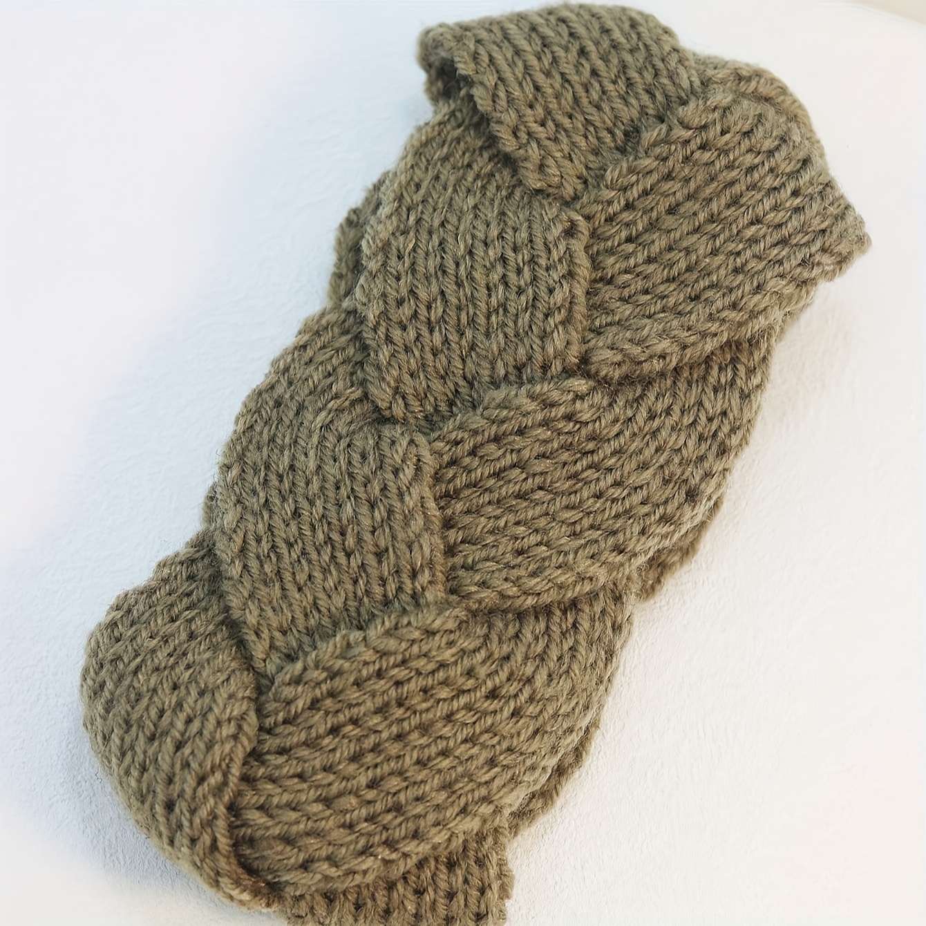 boho khaki knit headband classic braided crochet headbands 