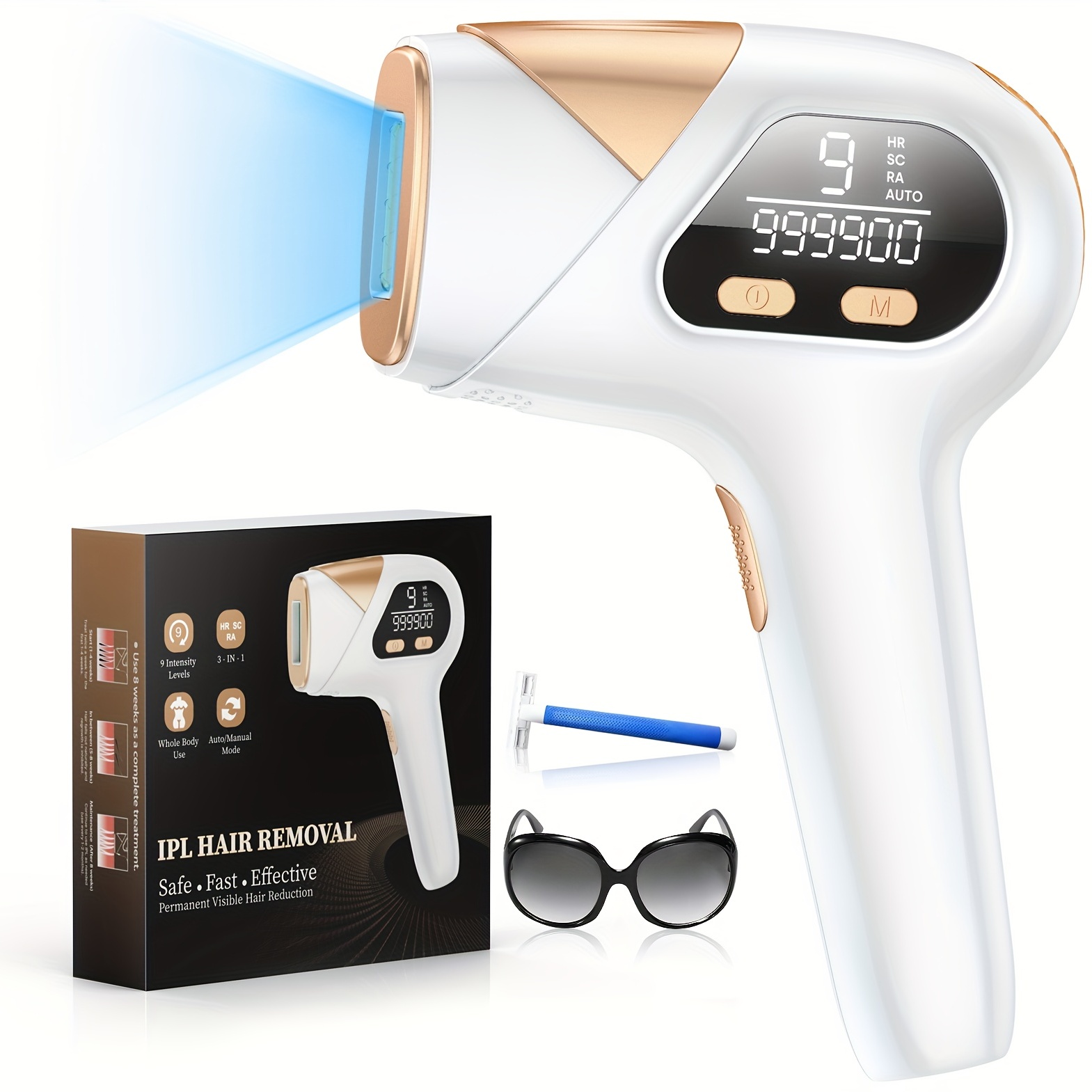 Professional Ipl Laser Hair Removal Device 500 000 Flashes 5 - Temu