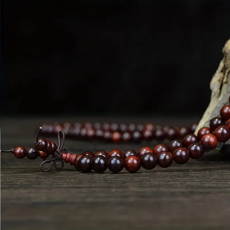 108 Buddha Beads Rosary Wooden Playing Bracelet Precious - Temu Canada