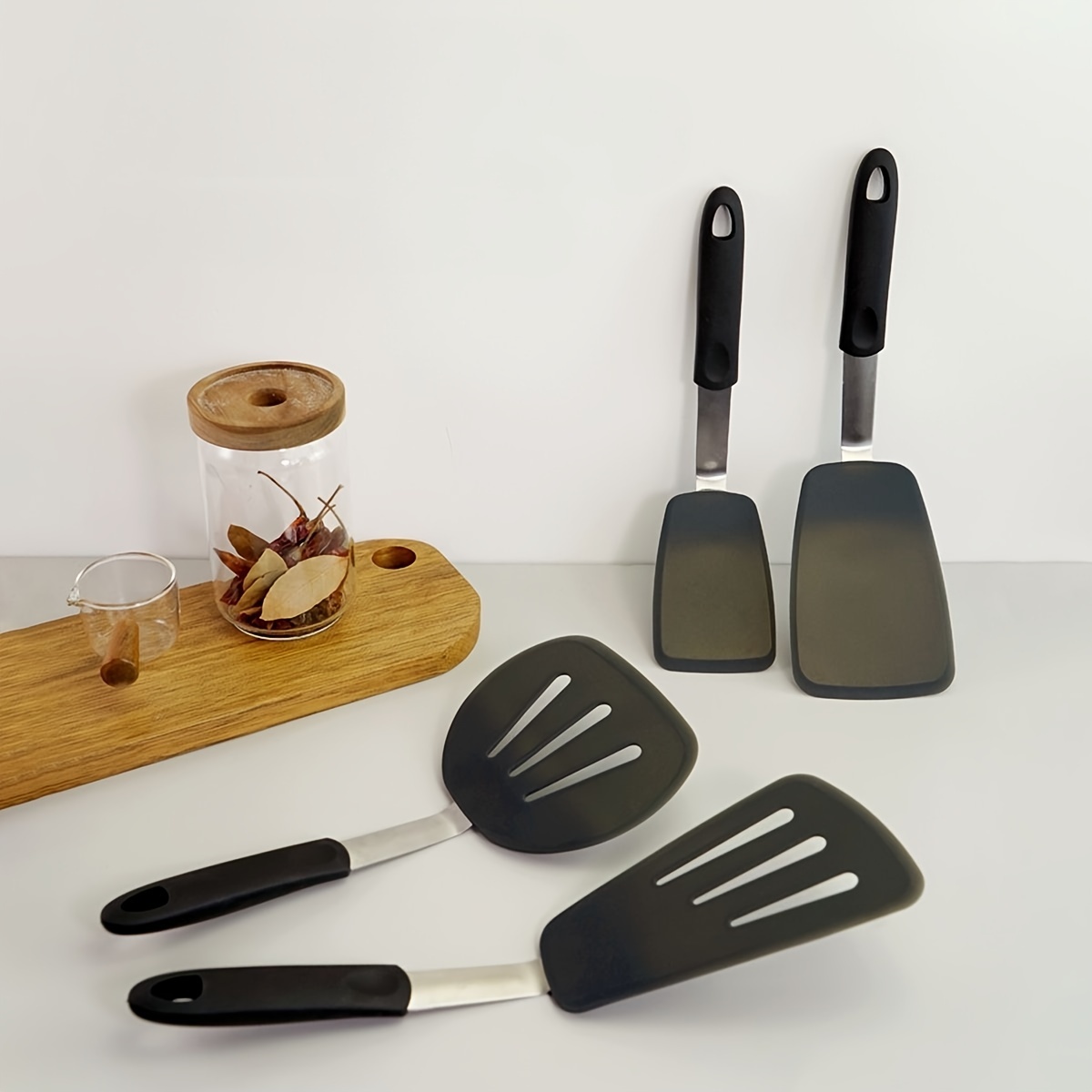 4 Piezas Lengua Silicona Cocina, No Tóxico, Antiadherente