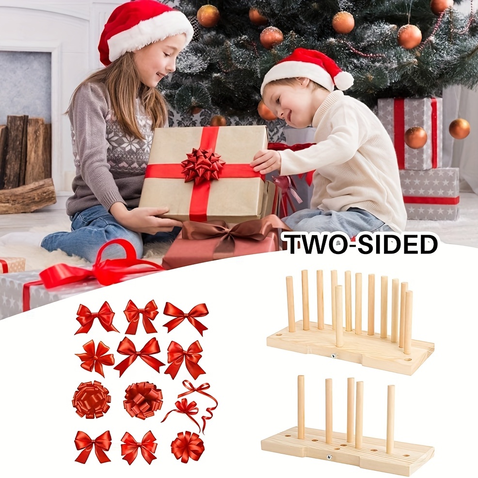 Bow Making Tool for Ribbon | Wooden Bow Maker for Wreaths - Wreath Making  Supplies for Gift Packaging, Decorative Packaging Card Making Bow Tie  Wreath