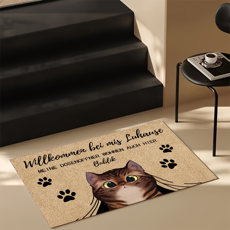 Cute Cat And Dog Pattern Door Mat Comfortable Anti slip Anti - Temu