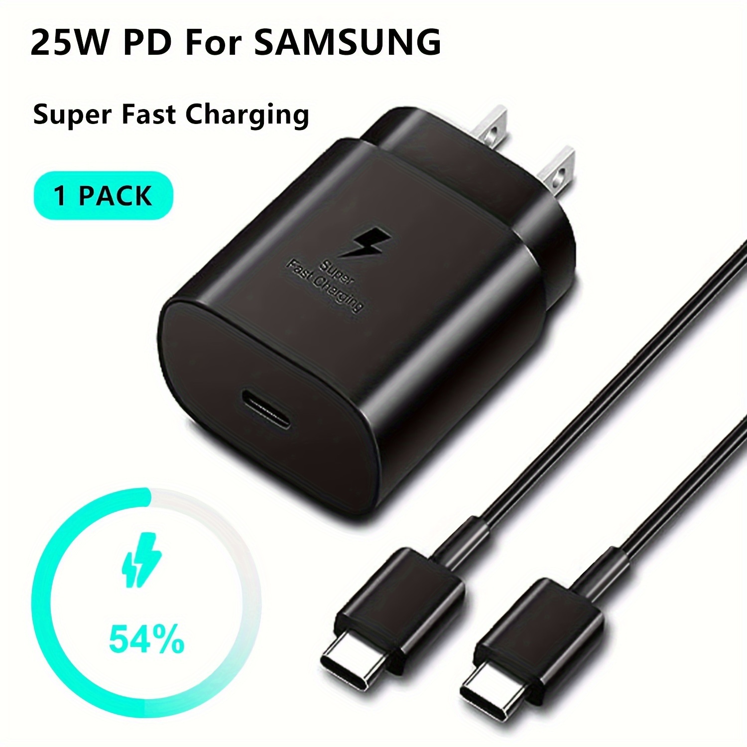  Cargador tipo C de 20 W, súper rápido, USB C, cargador con  cable de carga rápida para teléfono Android de 6 pies, carga rápida para  Samsung Galaxy Z Flip 5 4