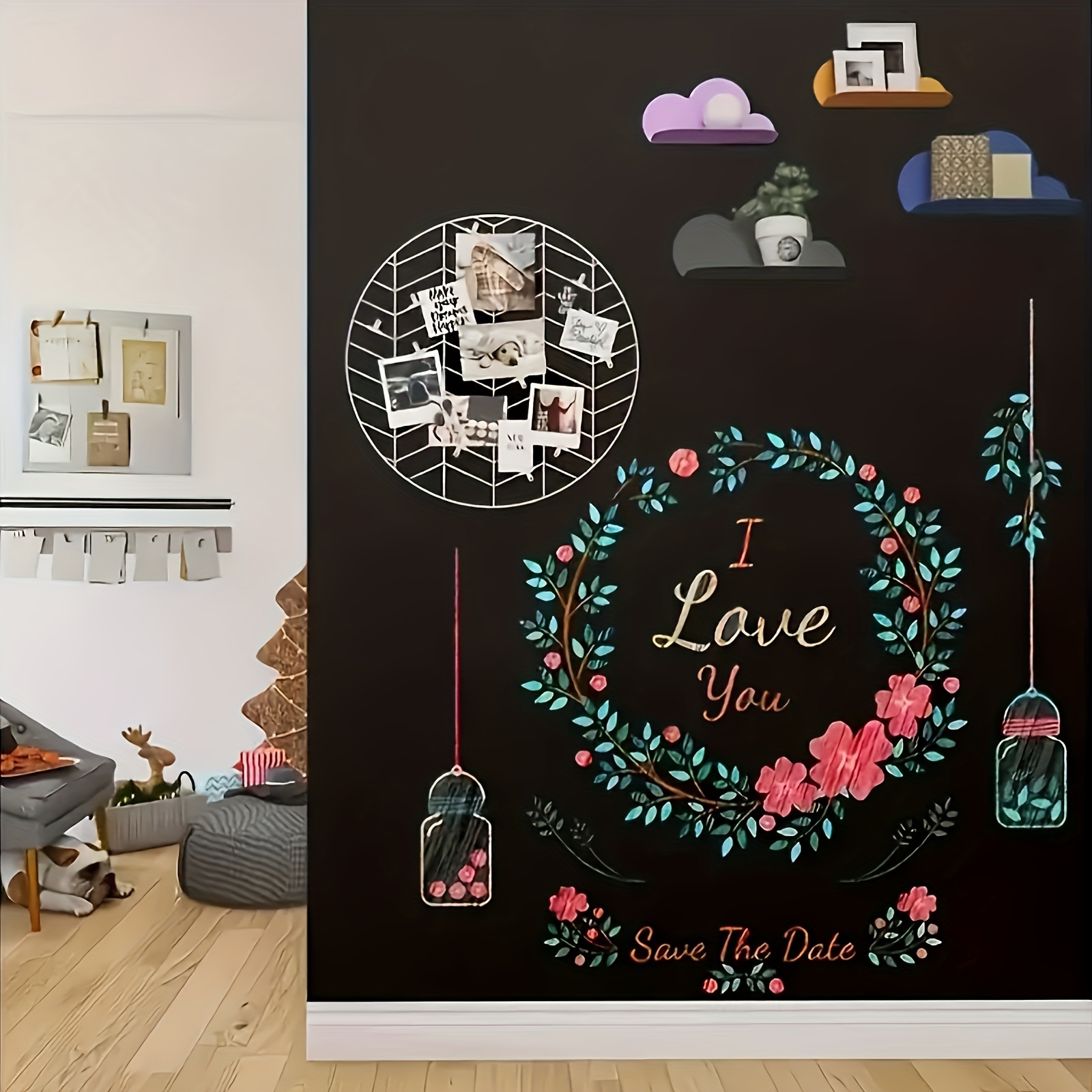 Diy Magnetic Chalkboard Contact Paper For Wall Sticker Chalkboard  Stickers-washable+removable Dry Erase Sheets-fridge Magnetic Paper  Alternatives Wall/desk/refrigerators Sticker,home,graffiti,painting - Temu