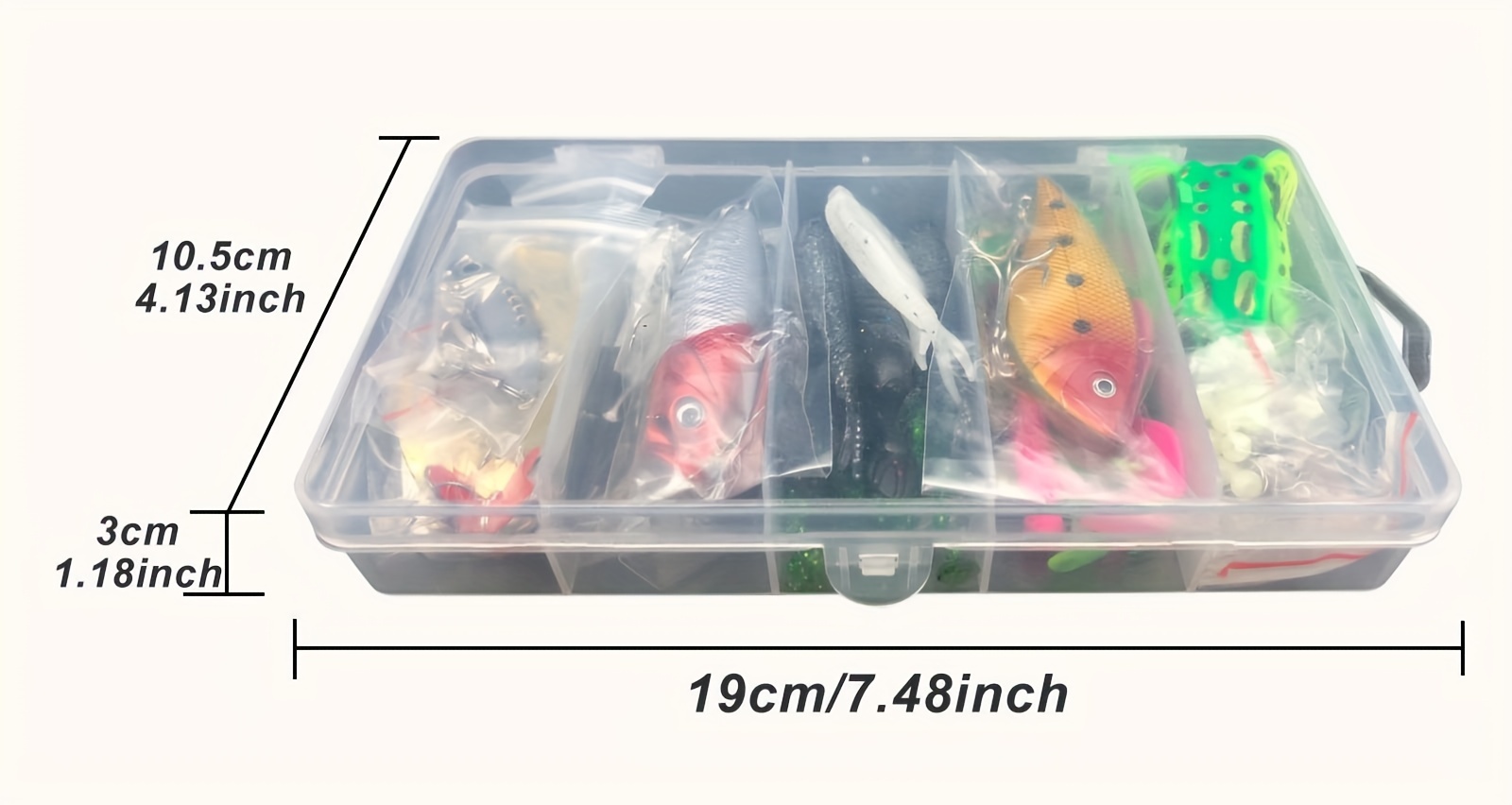 Fishing Tackle Set,PortableFun® Fishing Baits Kit Lots With Free Tackle Box,For  Freshwater Trout Bass Salmon, Lure Kits -  Canada