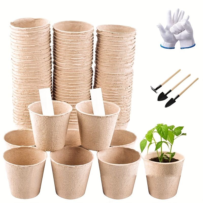 Lot de 50 Pots de Fleurs en Plastique Noir de 15 cm - Parfaits pour  Succulentes, Légumes et Bouturages