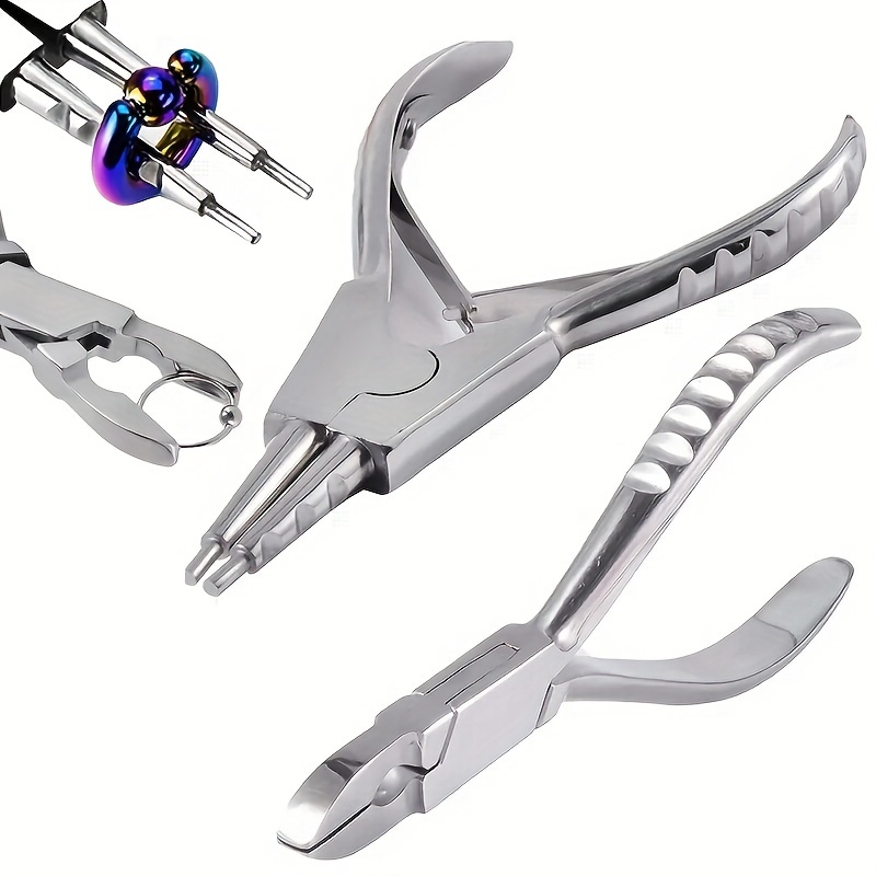 1pc Curved Straight Piercing Pliers Stainless Steel Locking Tweezer Clamps  For Fishing Forceps Tattoo Body Piercing