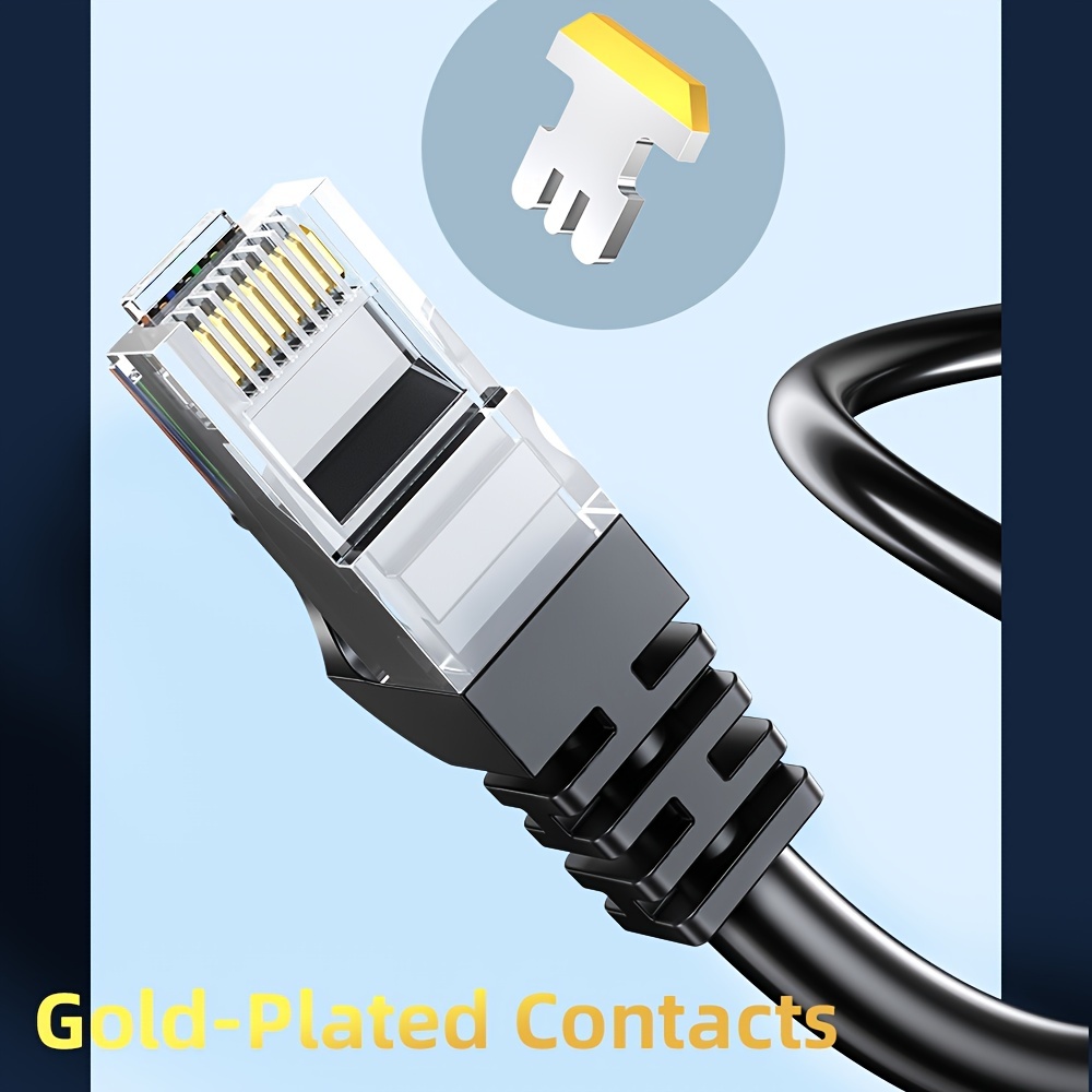Ugreen Ethernet CAT 6 LAN Cable RJ45 Gold Plated 2m, Round, Black