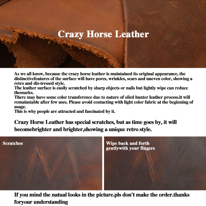 1pc Men's Scratch Print Crossbody Shoulder Bag, Multifunctional Vintage Genuine Leather Satchel Bag - Click Image to Close