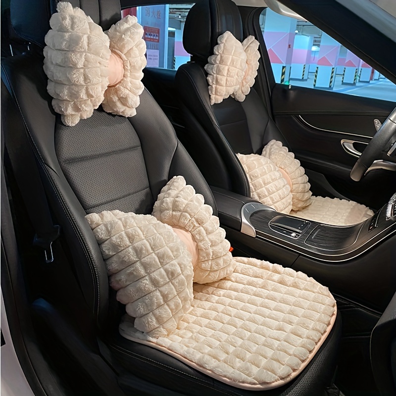 Heated car seat outlet cushion with lumbar support