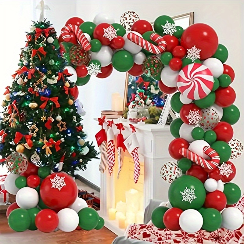 Kit décorations 100 ballons Noël et flocons