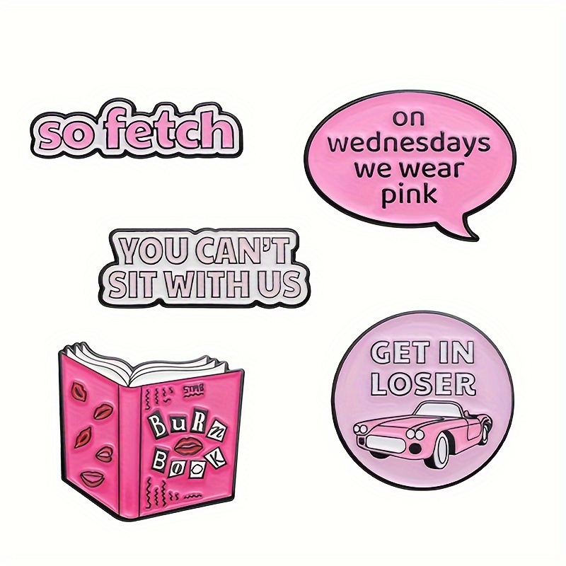 New Arrival Mean Girls Burn Book Badge Brooch Pin Accessories For