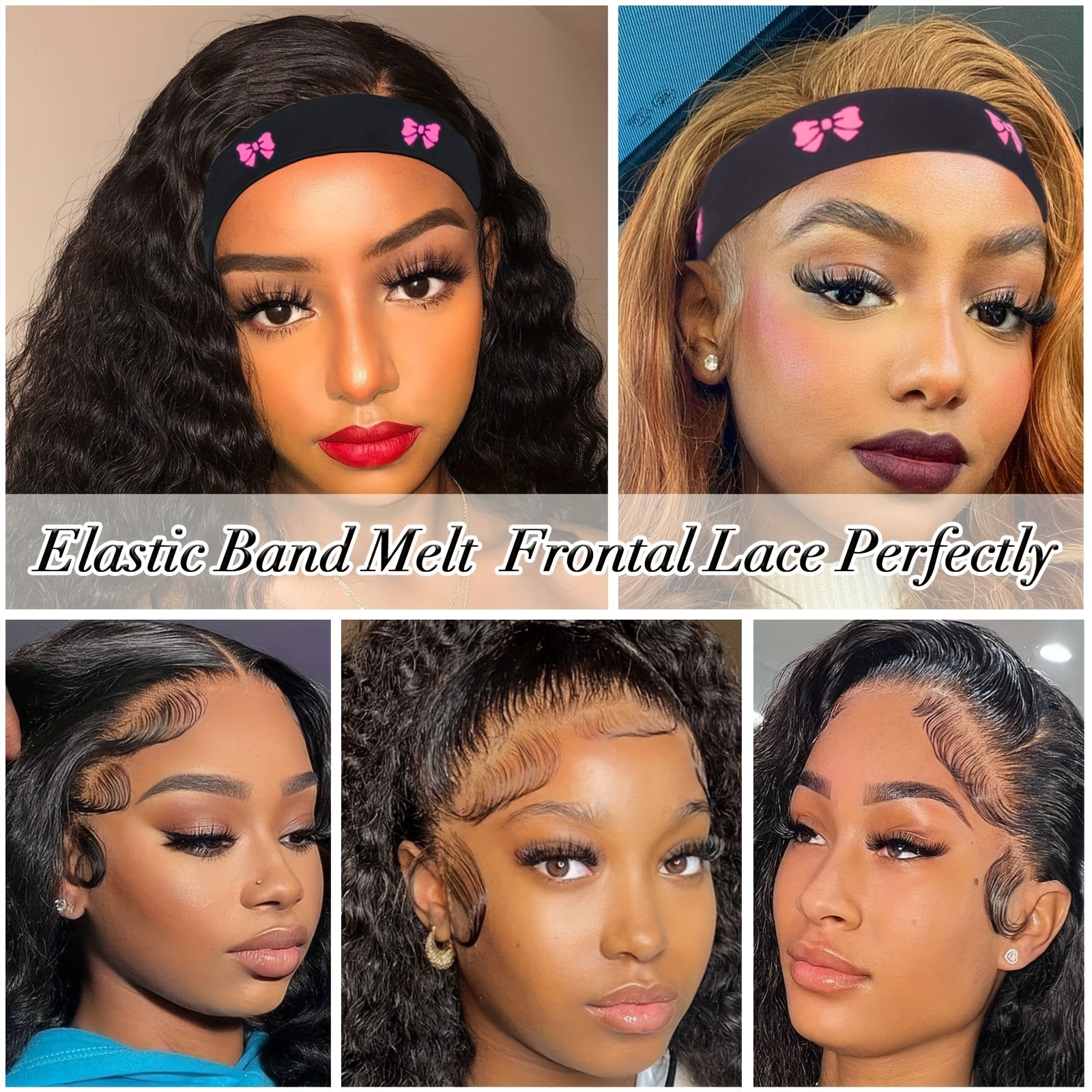 3 Pcs Band Elastic Bands For Wig Band For Edges Elastic Band For Lace  Frontal Melt Lace Melting Band For Wigs Adjustable Wig Bands For Keeping  Wigs In