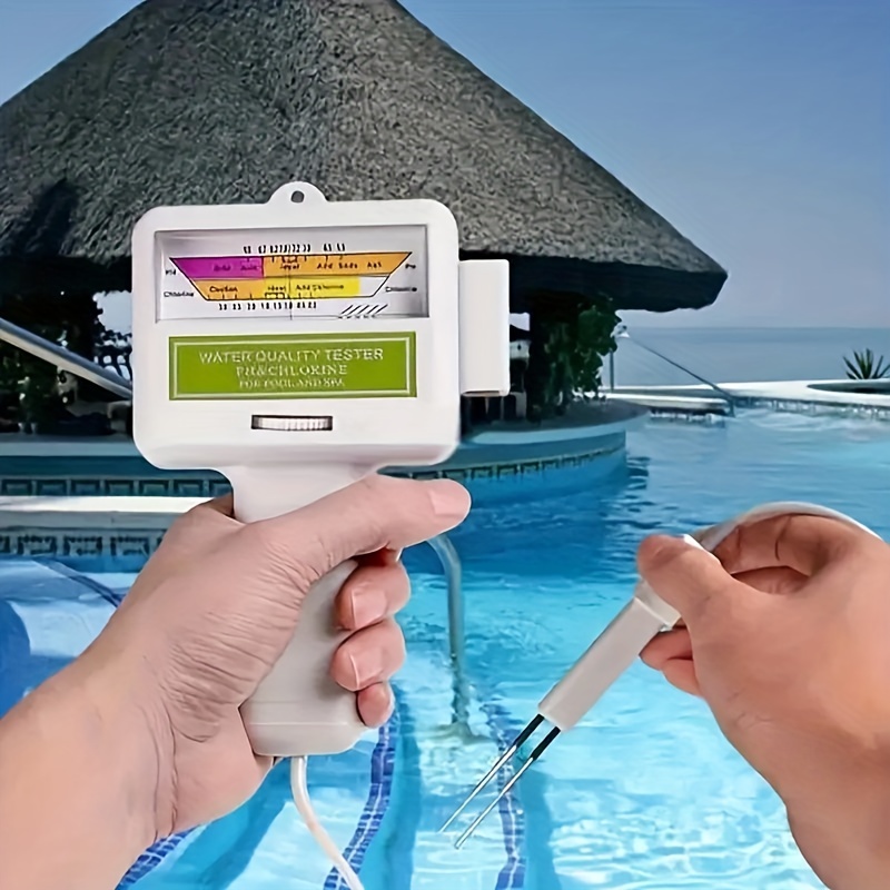 Compteurs de chlore Ph Testeur 2 En 1 Testeurs De qualité de l'eau  Dispositif de test Cl2 Mesure pour piscine Aquarium Eau potable