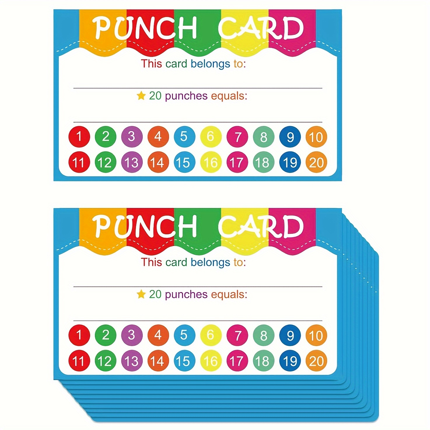 Punch Cards for Rewards and Incentives- Fall Thanksgiving Themed