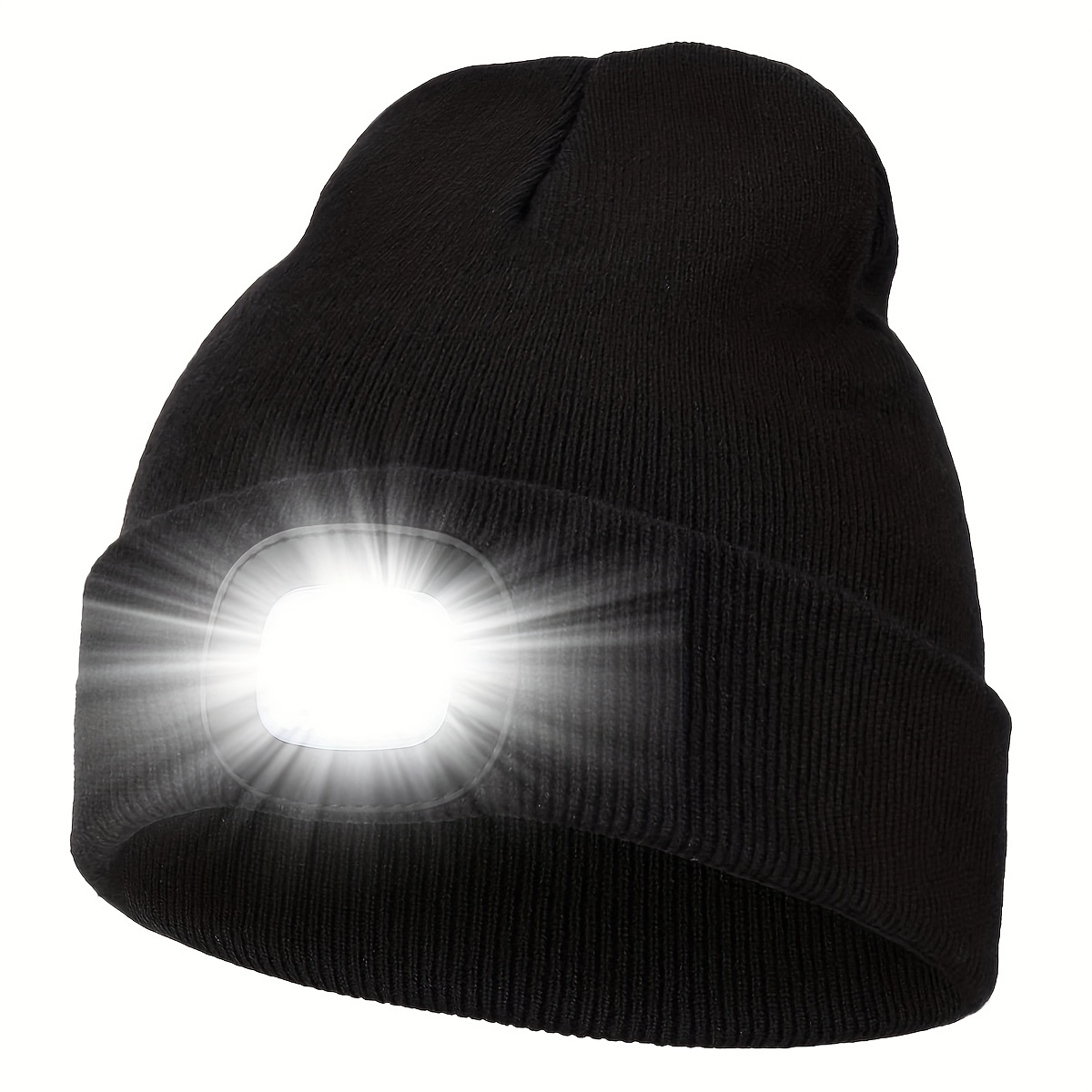 1pc Bonnet Avec Lumière À LED, Capuchon De Lampe Frontale À 4 LED