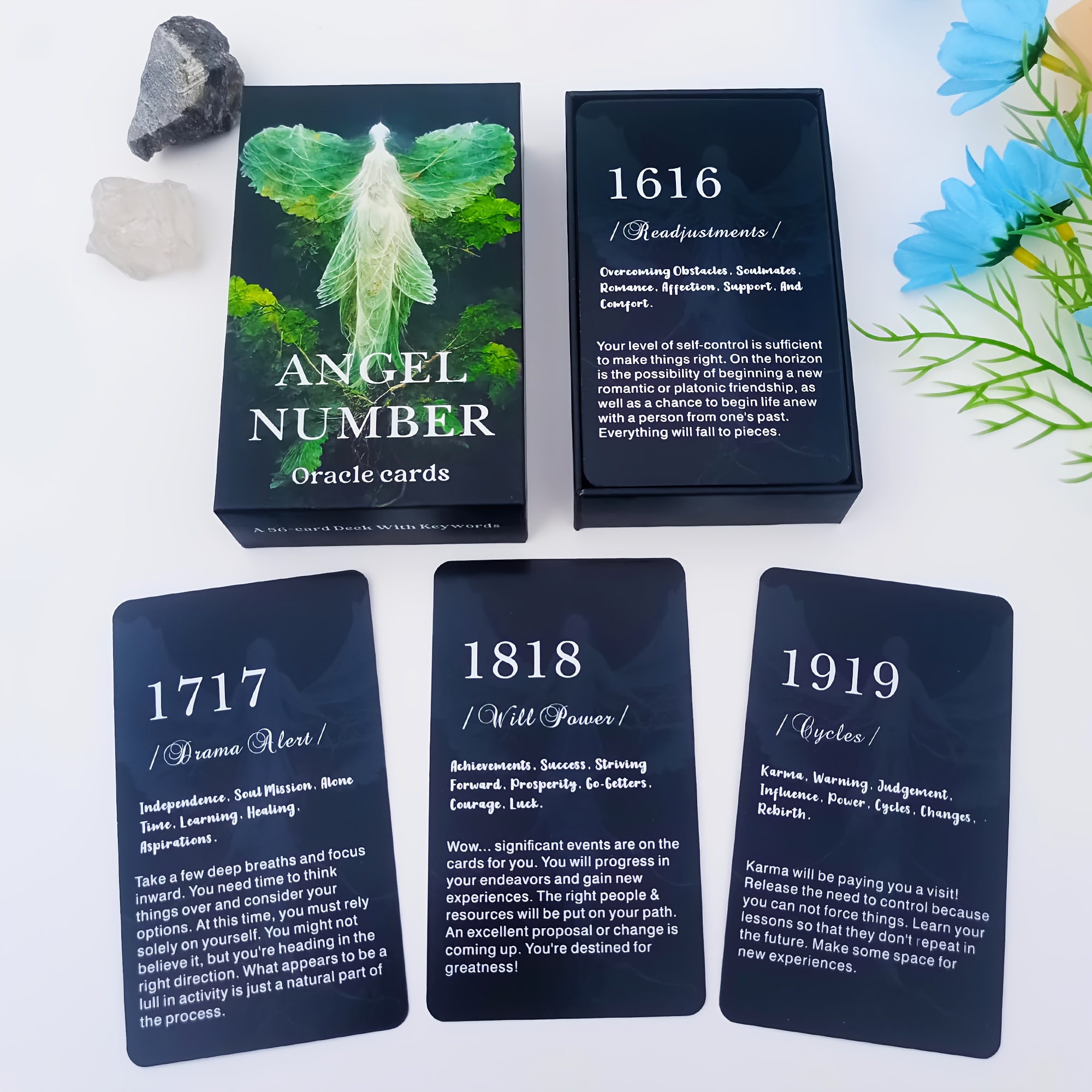 Angel Numbers Oracle Cards With Meanings, Oracle Cards For Beginners,  Affirmation Cards, Fortune Telling Game Tarot Divination Cards