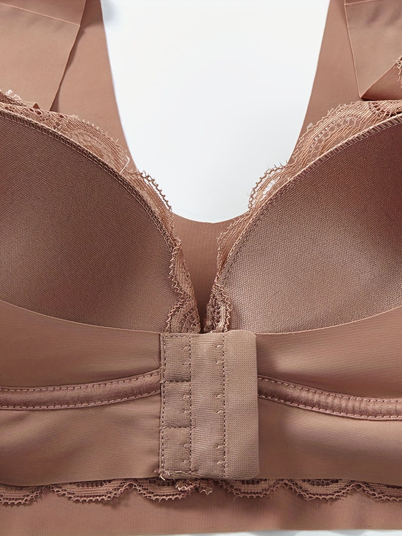 Bras N Things Roxanne Plunge Dentele Push Up Bra 12DD Nude/ White BNWT(s)