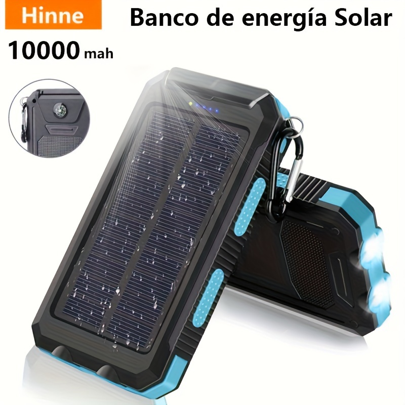  Cargador solar de 30000 mAh, PD 20 W cargador solar para  teléfono QC3.0 de carga rápida, carga inalámbrica de 10 W, linterna LED  impermeable, cargador portátil para iPhone y Android 
