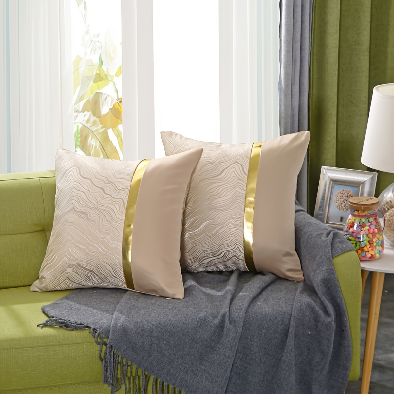 TEMU 1pc Home Decorative Pillowcase Pattern Pillowcase Jacquard Pillowcase Home Decor, , Decor, , Sofa Decor (no Pillow )