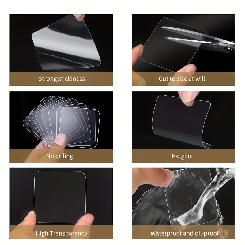 Clear Double Sided Mounting Tape Squares Heavy Duty, Traceless Super Sticky  Gel Pads Removable, Multifunctional Adhesive Tape for Cell Phone, Car, DIY