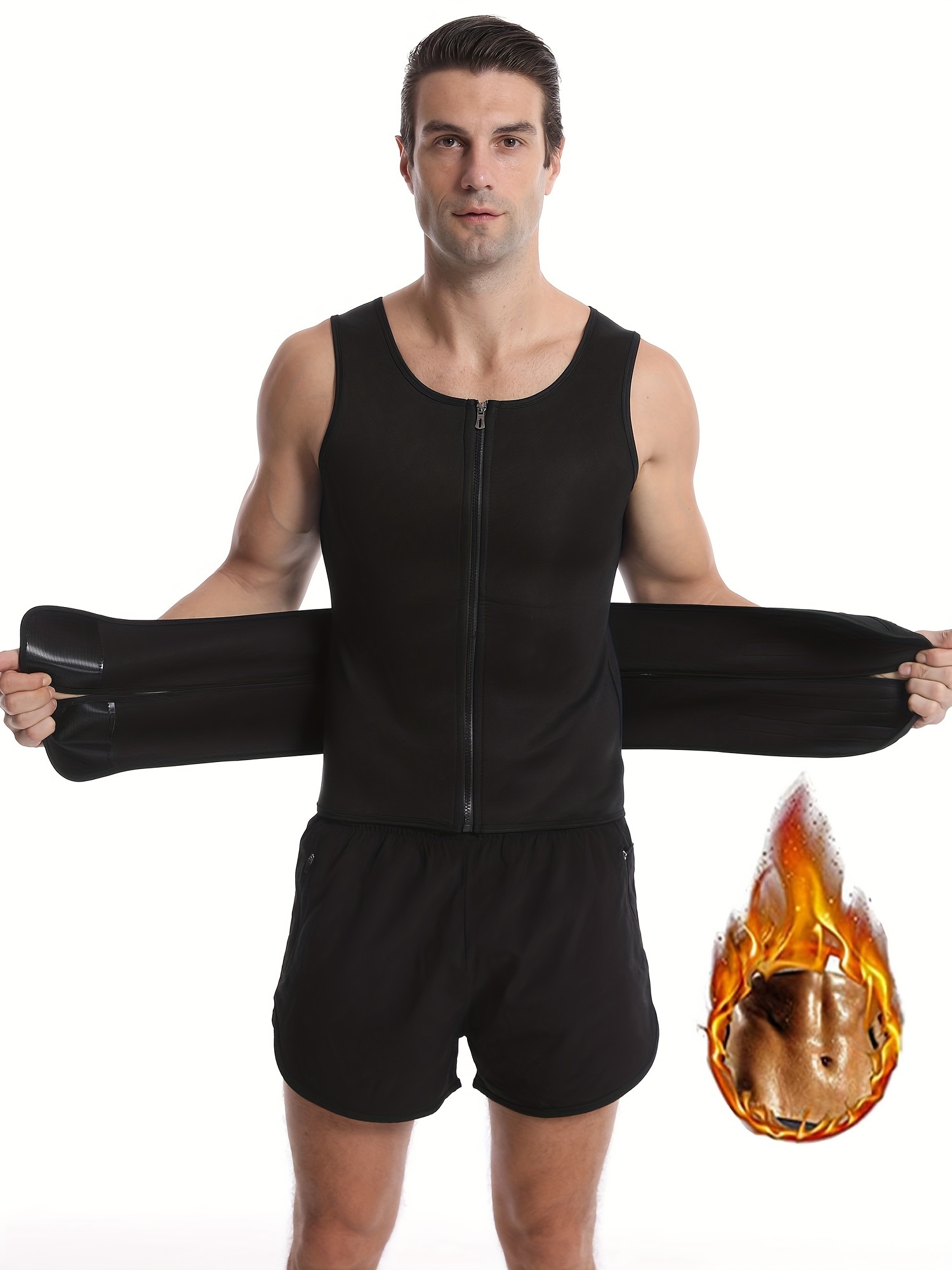 Men's Compression Shirt Body Shaper Slimming Vest Tight - Temu