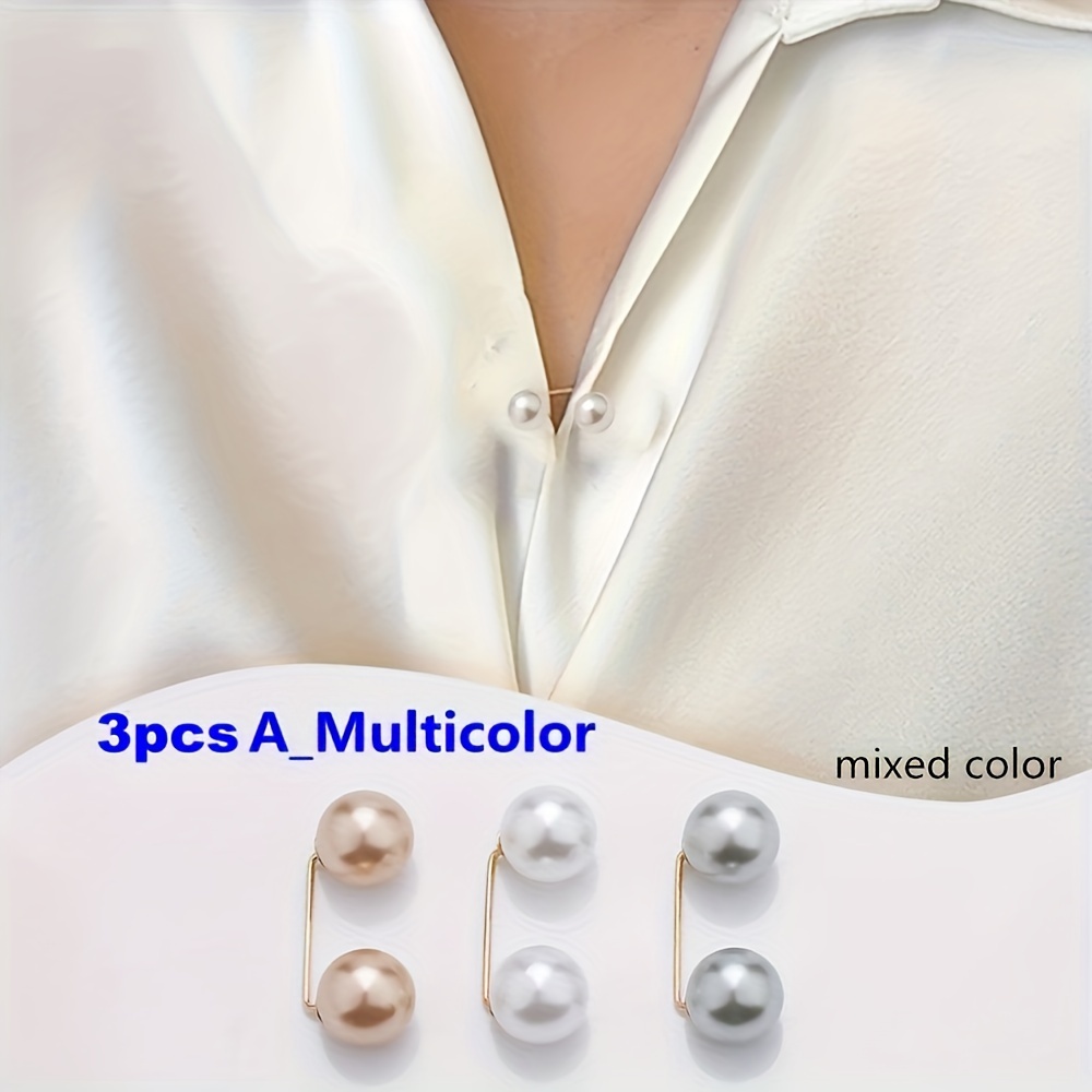 8pcs/set Broches Pequeñas Moda Perlas Falsas Adecuadas Ropa - Temu