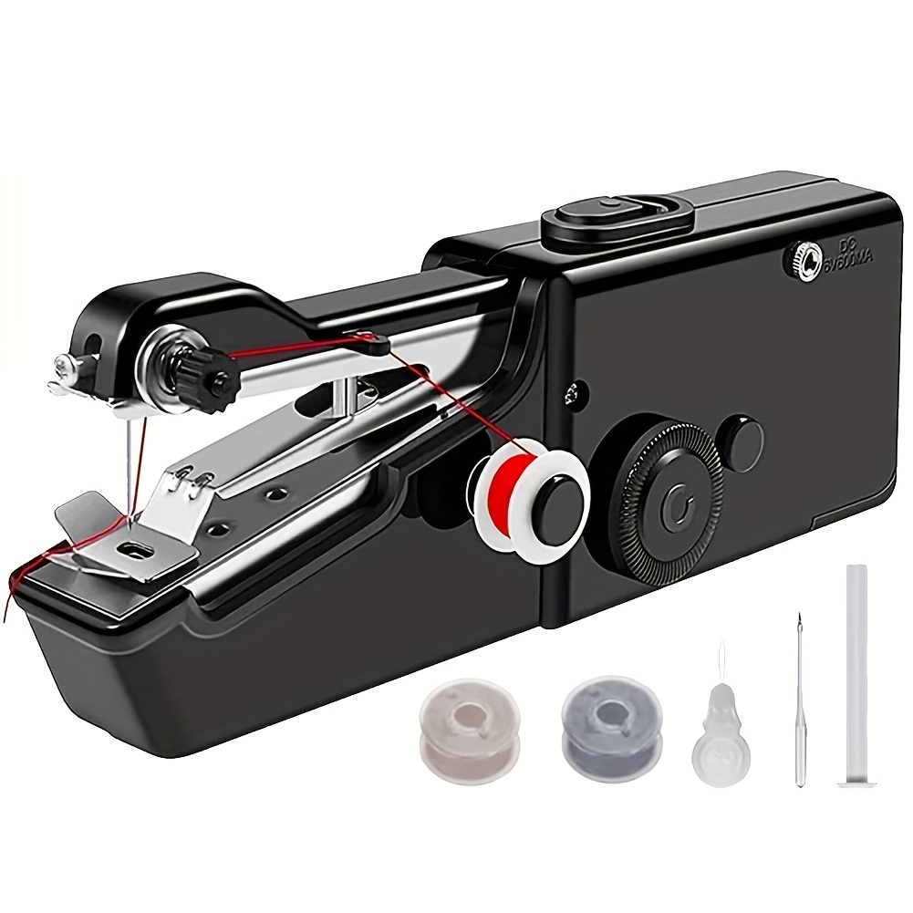 Handheld Sewing Machine, Hand Cordless Sewing Tool Mini Portable Sewing  Machine, Essentials for Home Quick Repairing and Stitch Handicrafts (Black)