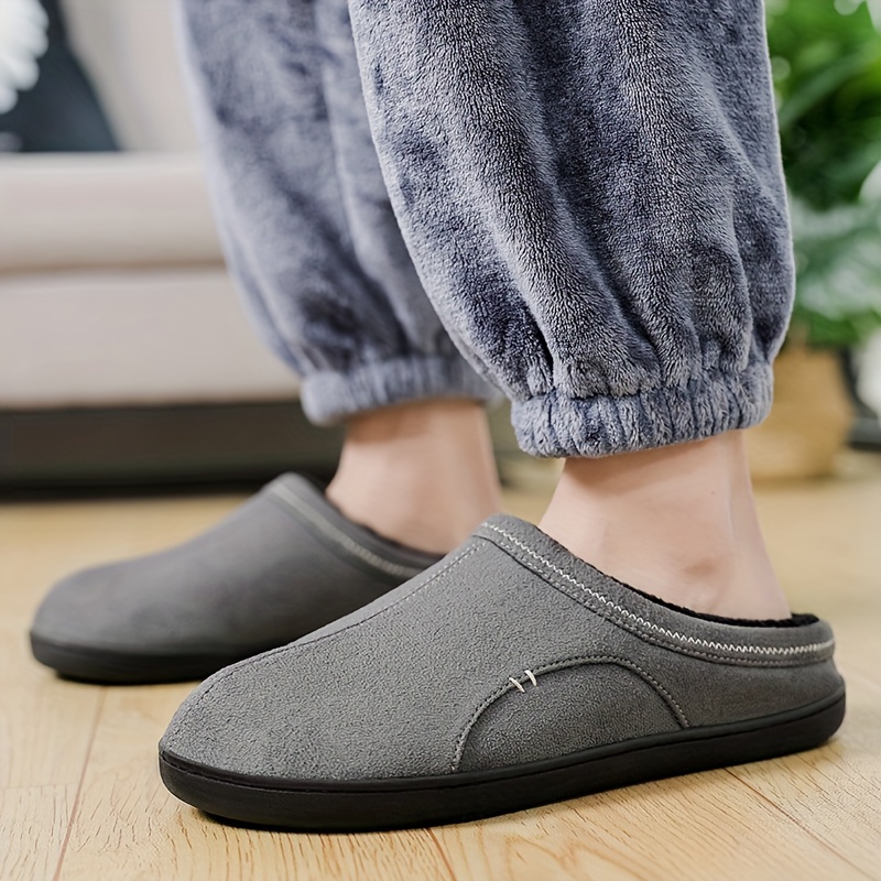Winter Warm Slipper for Women and Men, Fuzzy Plush Lining House Shoes Comfy  Non-slip Lightweight Slippers Indoor Outdoor, Winter House Memory Foam
