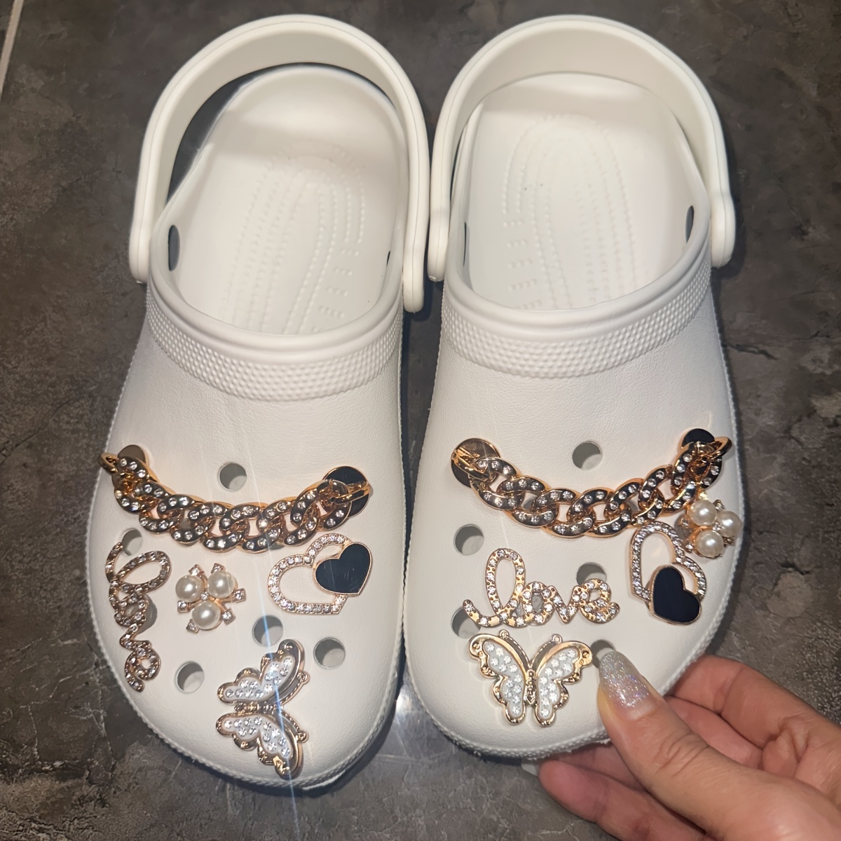 Diy hot sale bling shoes