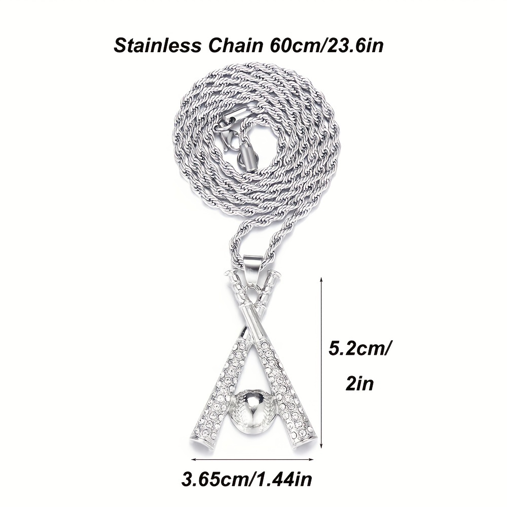 LV_ Men Cuban Link Chain Rock Necklace Letter Design Steel