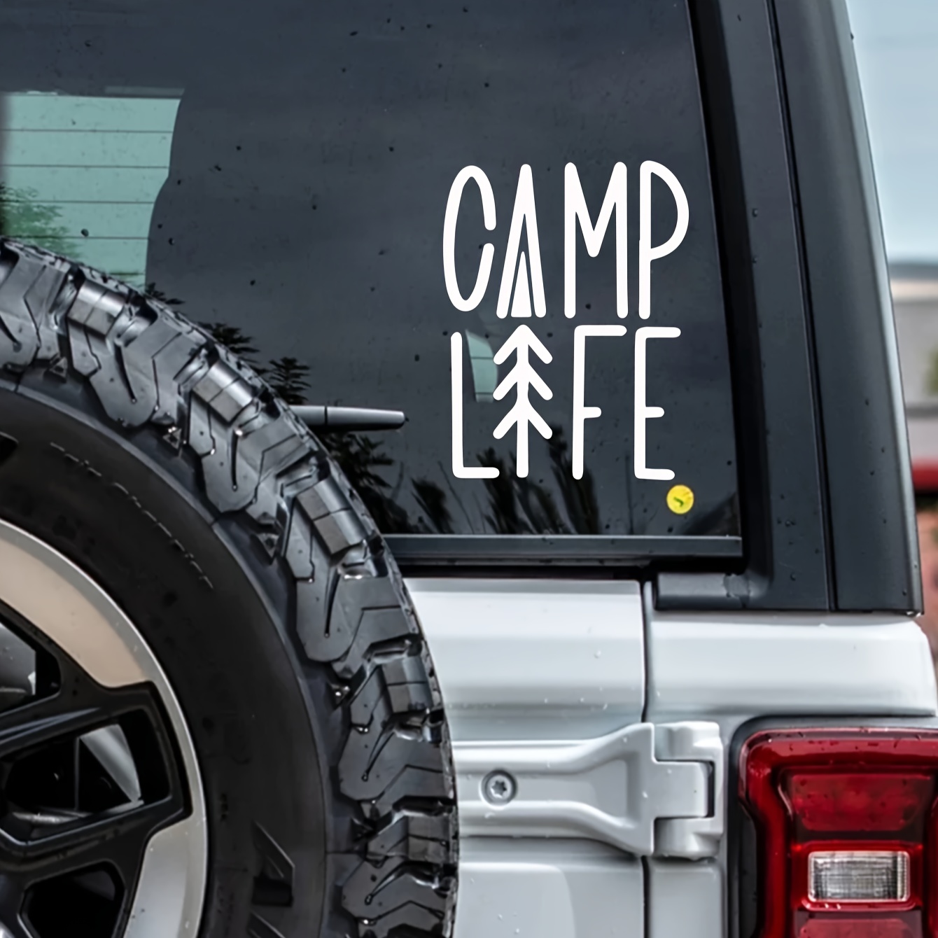 Kreativer Happy Camping Life Autoaufkleber für Autofenster Vinyl Aufkleber  Auto Styling Selbstklebendes Emblem Autodekoration Aufkleber