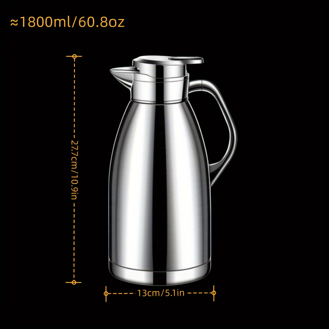 1pc Stainless Steel Insulated Kettle Household Water Insulation Kettle -  Home & Kitchen - Temu