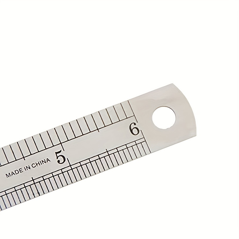 Double Side Stainless Steel Straight Ruler Centimeter Inches - Temu