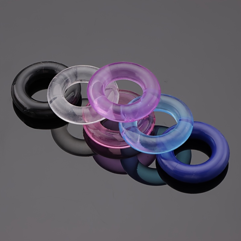 6PCS Mens Penis Rings Ejaculation Delay Cockring Silicone Erection Ring Sex  Toys