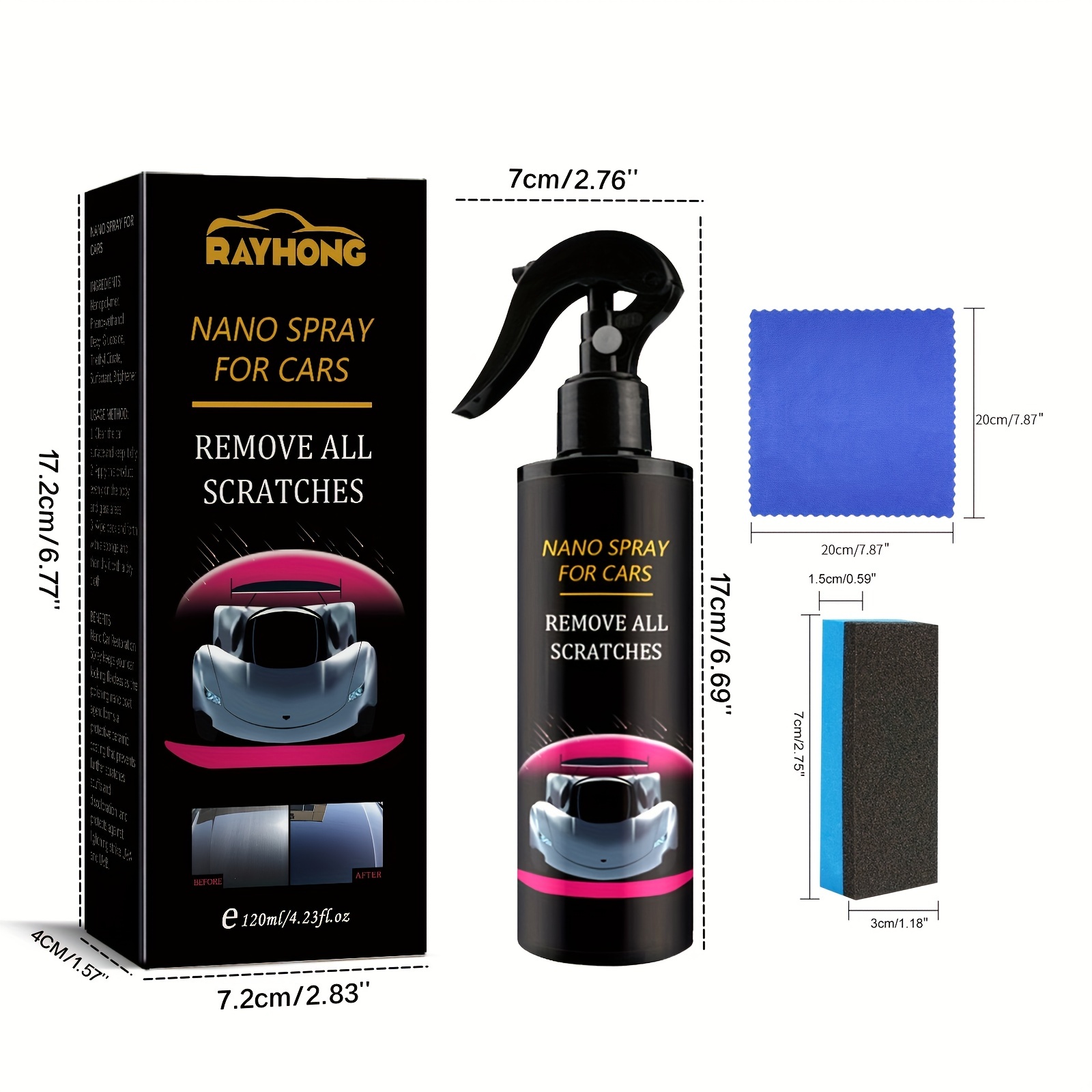 High Protection Quick Coating Spray Fast Fine Scratch Repair - Temu