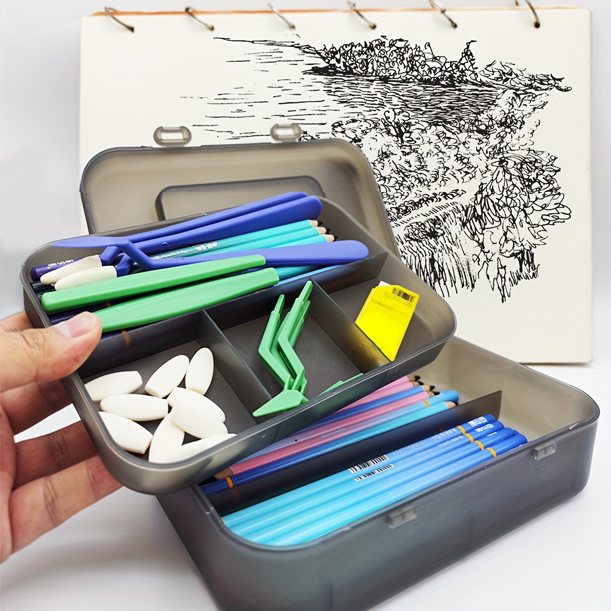 cosmic sketch set - pencil box + sketchbook