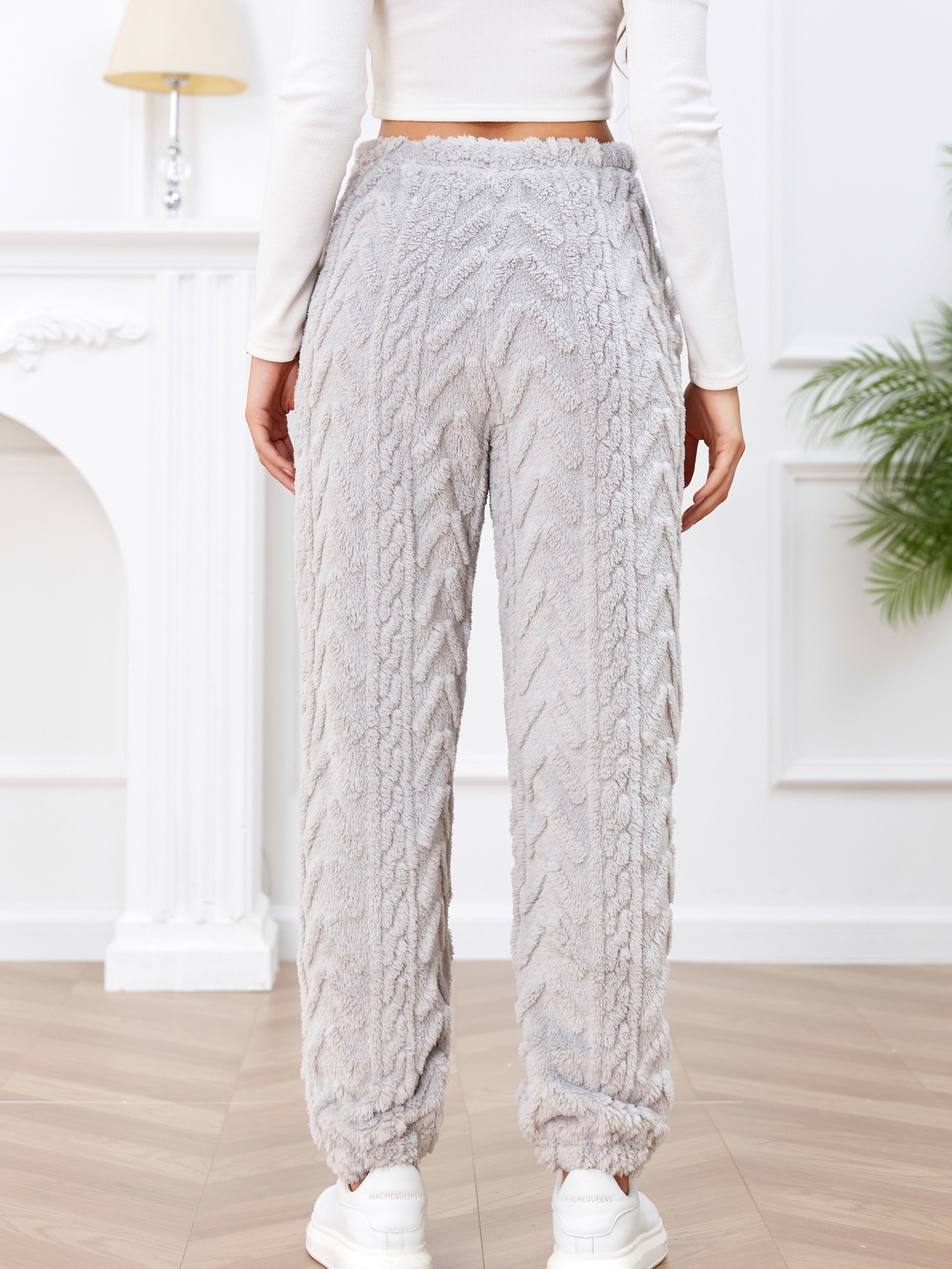 High-Waisted Thermal Jogger Lounge Pants for Women