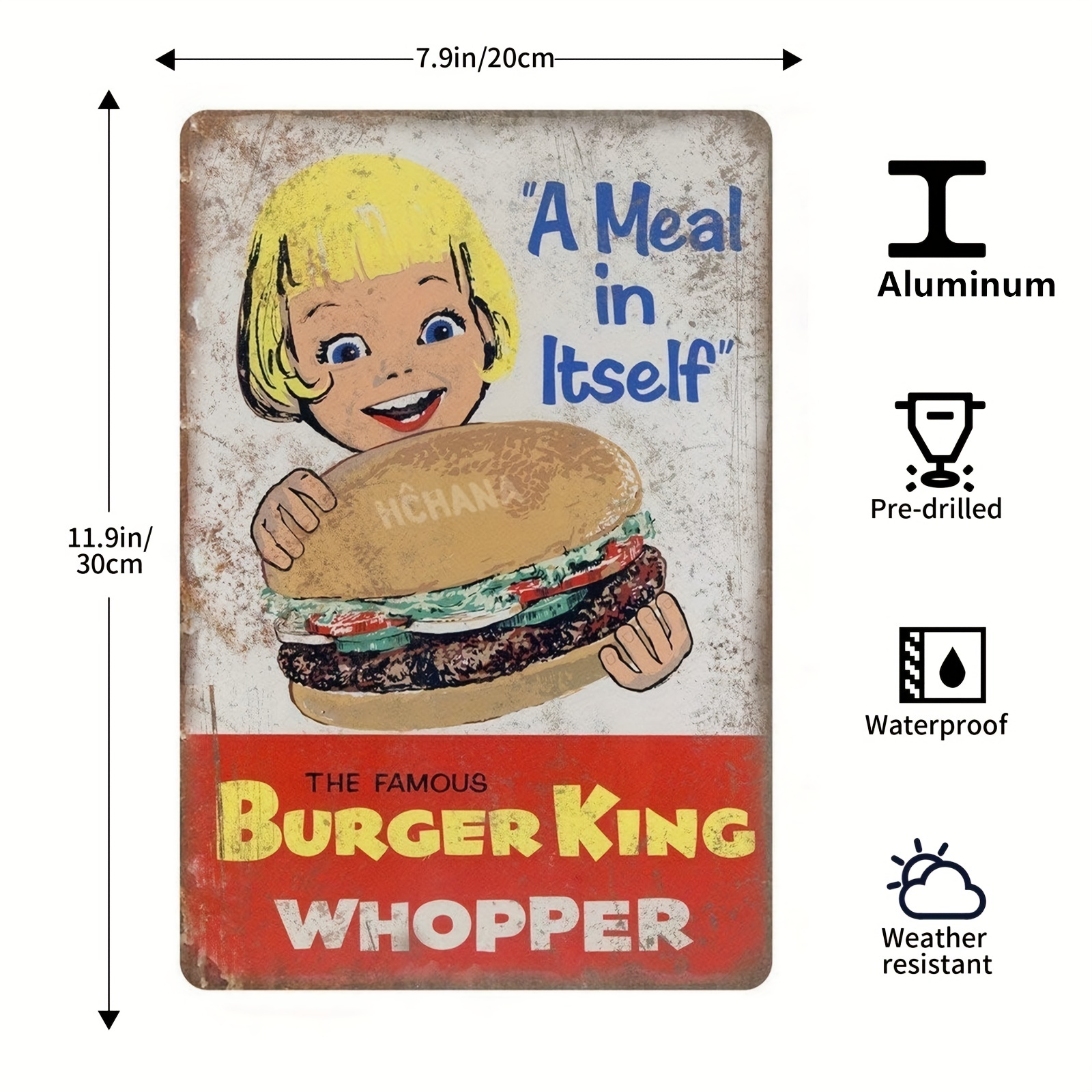 Tableau de menu Burger King 2023