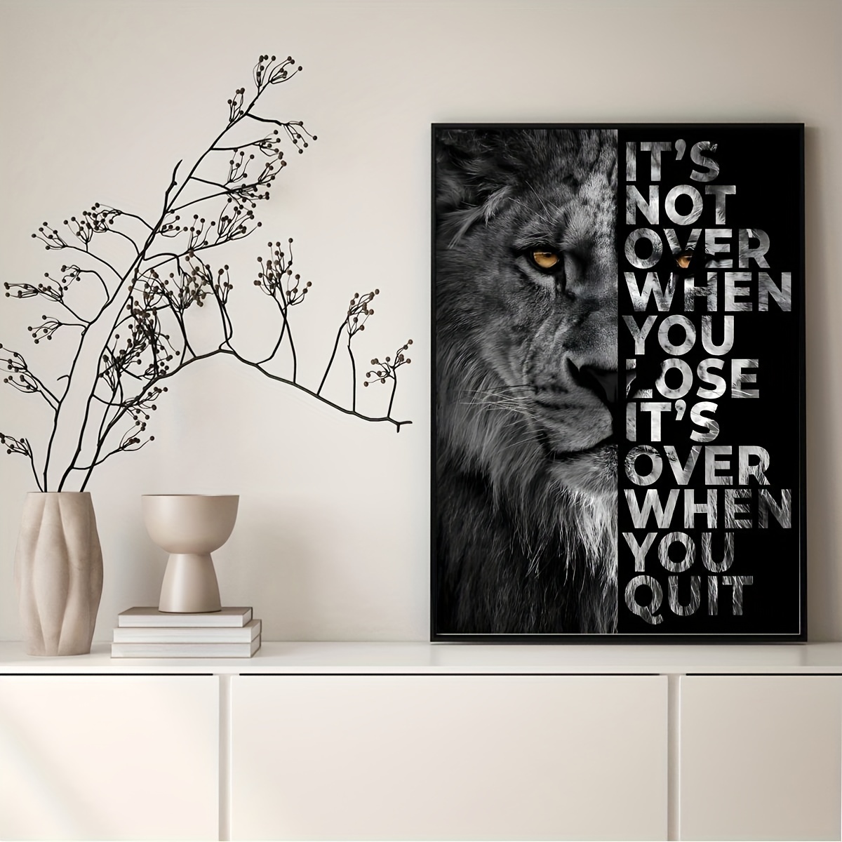 Inspiring Wild Lion Motivational Quote Canvas Poster For Home Decor  Perfect For Living Room, Bedroom, Office, And Kitchen No Frame Needed  Temu