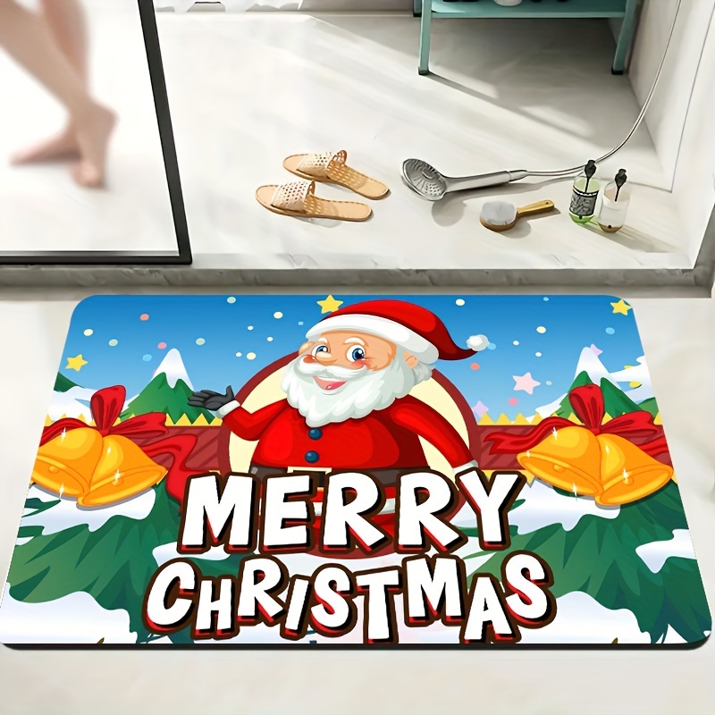 Cute Christmas Door Mat, Crystal Velvet Rug, Per Flat, Cartoon Waterproof  Stain Resistant Floor Mat, Kitchen Living Room Bedroom Toilet Entrance Mat,  Indoor Outdoor Door Mat, Easy To Clean - Temu